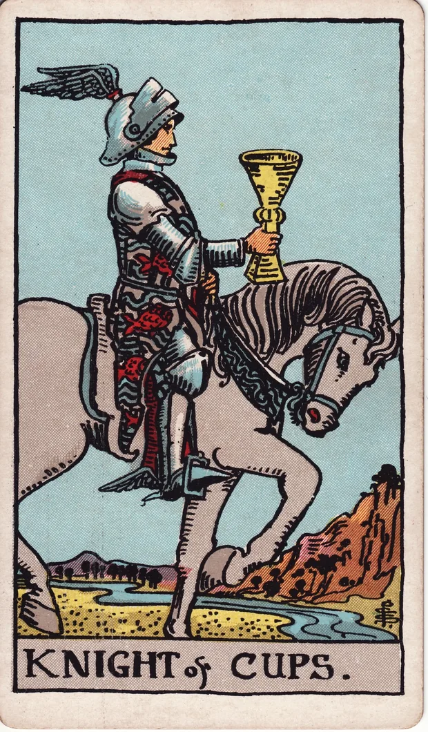 Caballero de Copas, baraja Waite-Smith de 1910