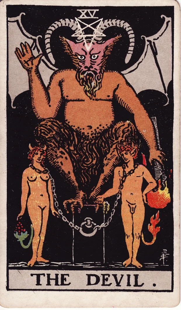 El Diablo, baraja Waite-Smith de 1910
