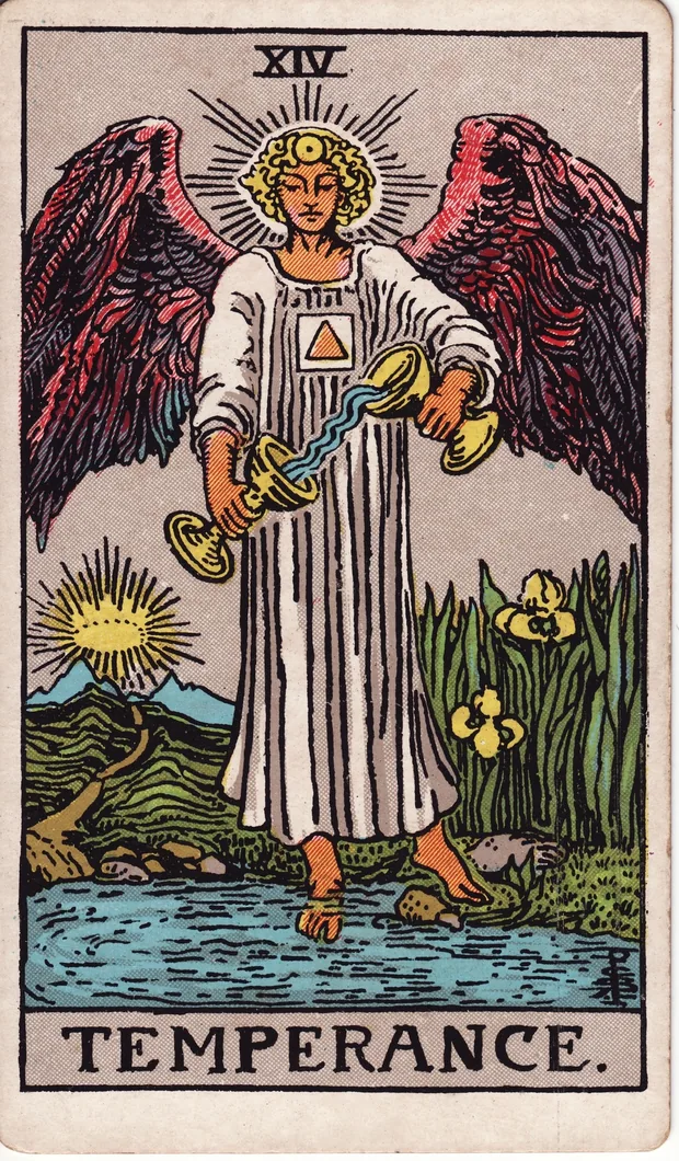 La Templanza, baraja Waite-Smith de 1910